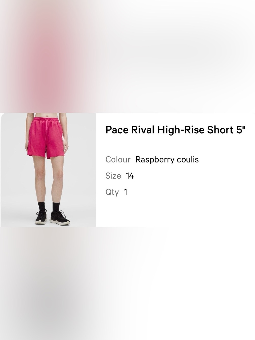 lululemon athletica pink Women’s pace rival high-rise lined shorts